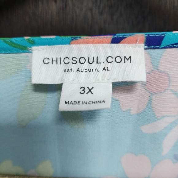 Stretchy Chic Soul Flower Power Dress 3X - Picture 4 of 6